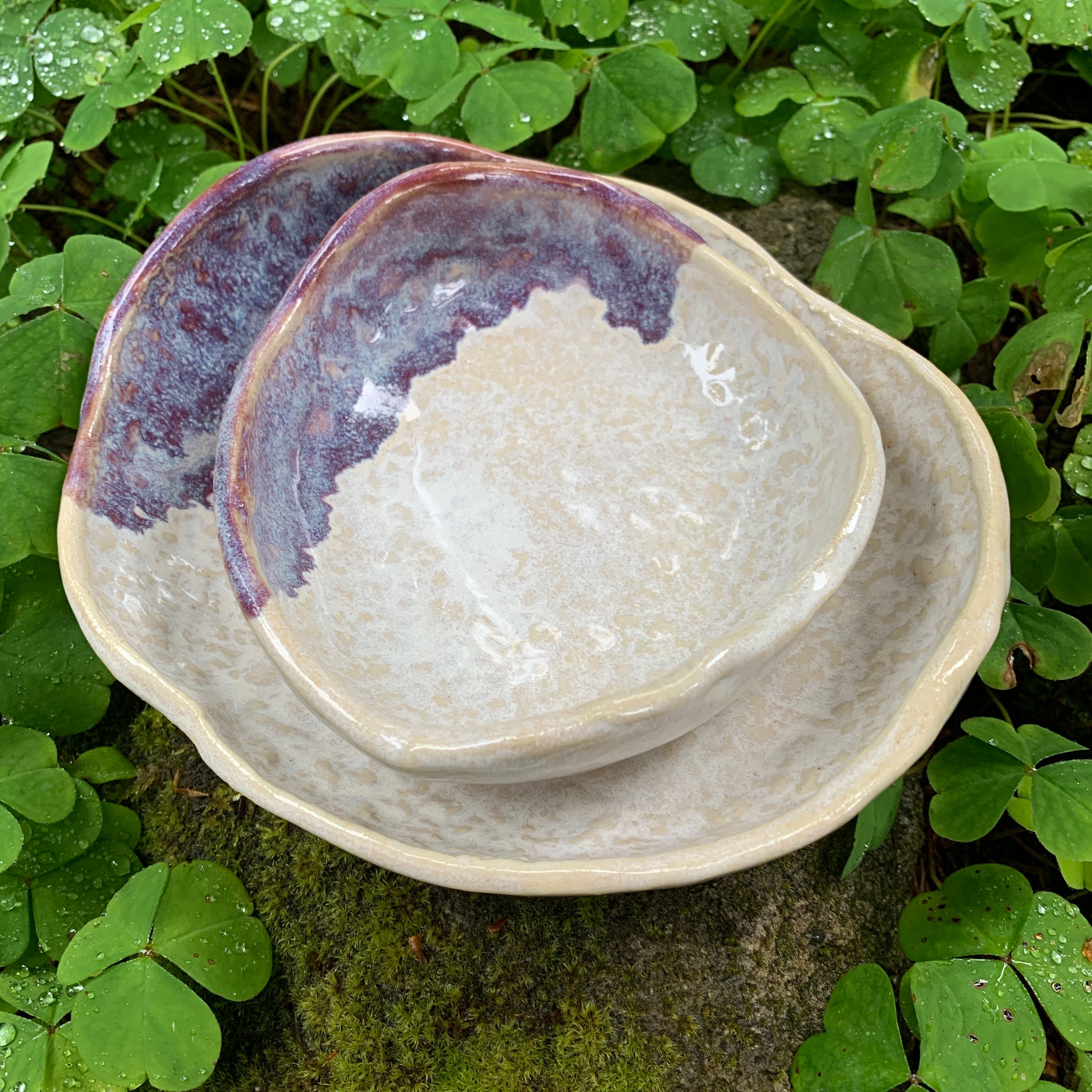 Nesting Rock Plate set - Honey and Merlot